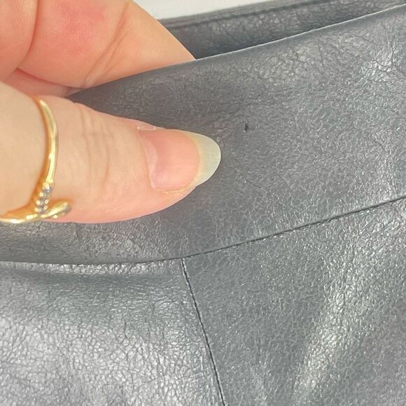 n:Philanthropy Women's Vegan Leather Skirt Mini Zip Closure Straight Black Large - Picture 7 of 10